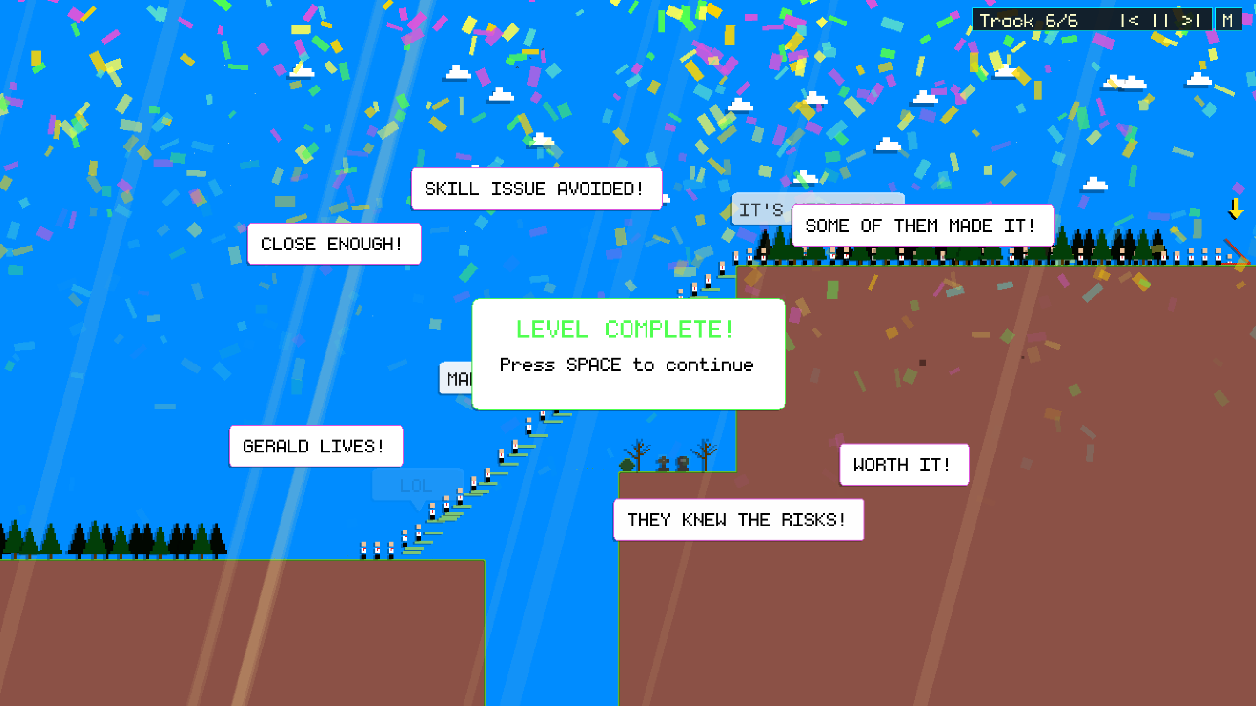 Little Casualties — level win screen